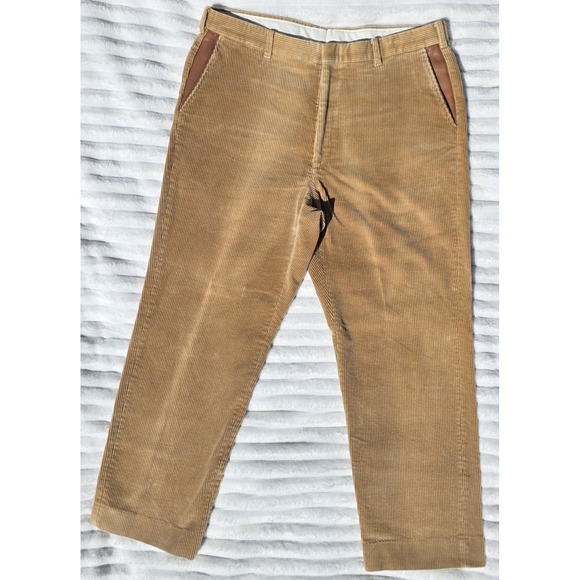 Orvis Other - Vintage Orvis Corduroy Pants Trousers Made In USA Leather Lined Pockets 38x30
